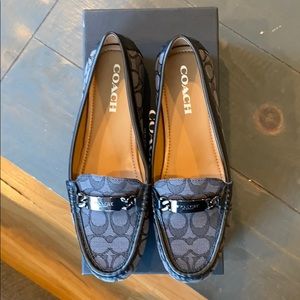 Coach Black Smk Olive Outline Sig C Jacord loafers